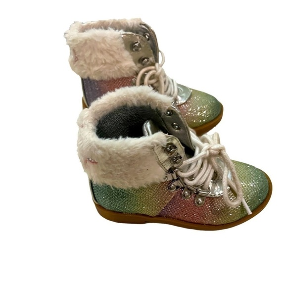 Juicy Couture Girls Multi Colored Sierra Vista Combat Boots Size 8M - Picture 4 of 5